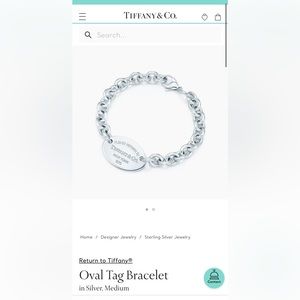 Return to Tiffany® Oval Tag Bracelet in Silver, Medium